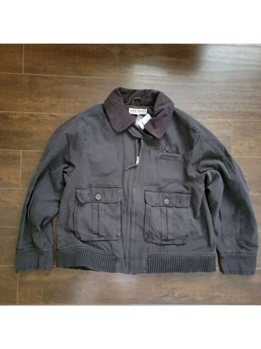 Free People Harley Jacket Denim Utility Streetwear Layering Vintage Womens XL - Picture 2 of 7